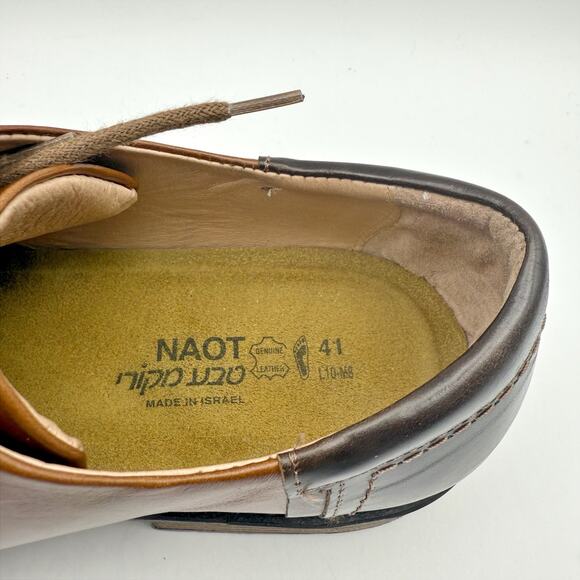 Naot Mens Chief Dress Shoe EU 41 US 8 Standard Brown Leather EUC main image 5